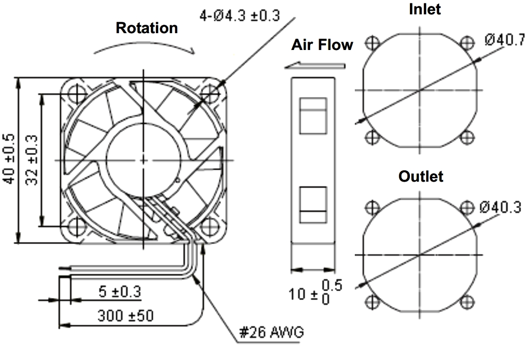 מאוורר לאלקטרוניקה מולטיקומפ MULTICOMP 12VDC FAN MC35162